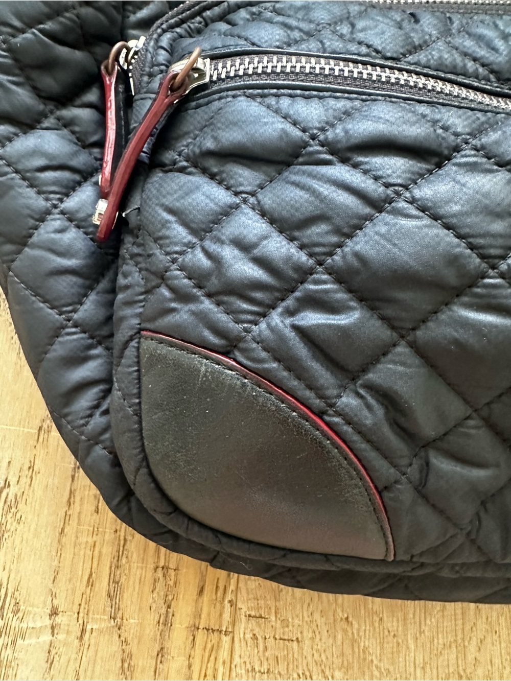 MZ Wallace Black Crosby Quilted Backpack with Silver Hardware - Picture 4 of 9